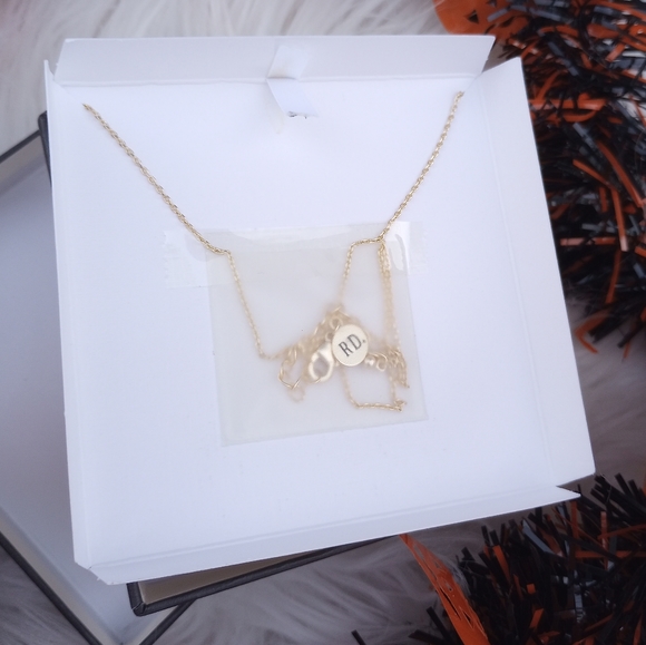 SALE! Rae Dunn Spooky Halloween Black Cat and Spiderweb Necklace - Picture 6 of 6